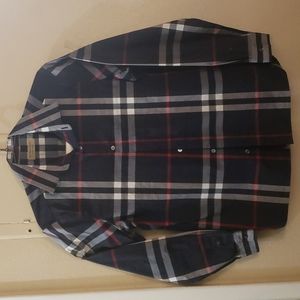 BURBERRY of London, England plaid 'cotton check' long sleeve men's btn.up shirt